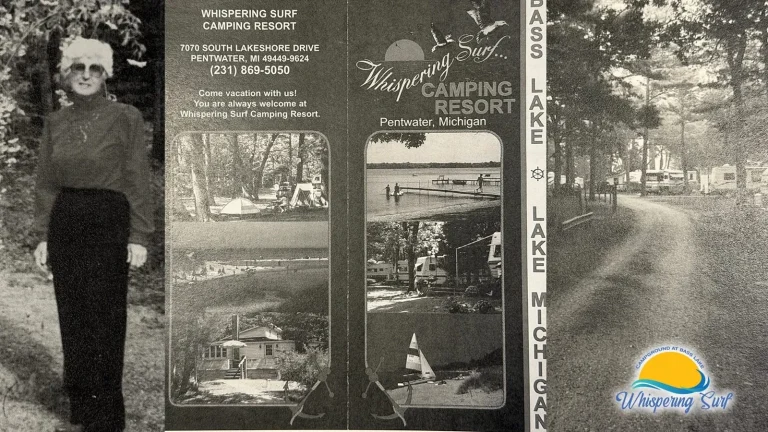 Historic Whispering Surf Camping Resort brochure and old photos